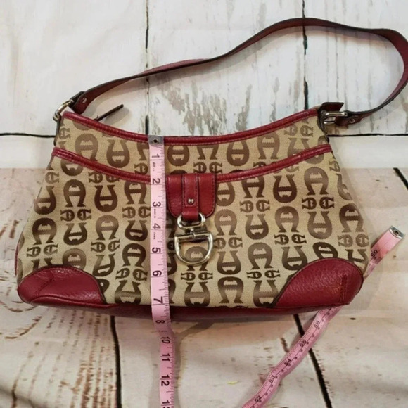 Etienne Aigner Signature‎ Red leather shoulder bag - Picture 8 of 9